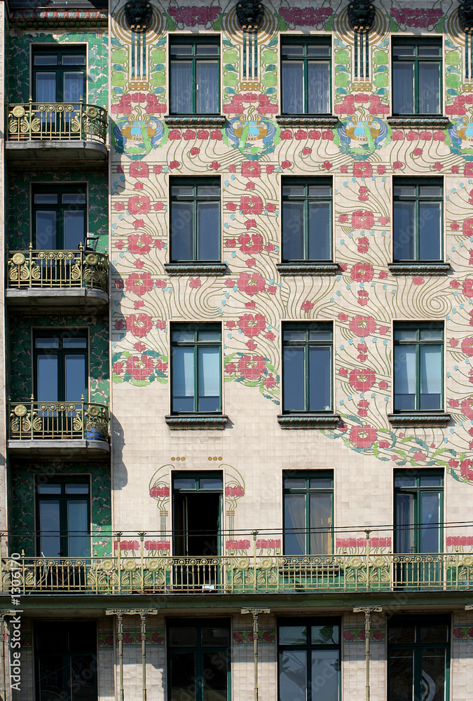 Naklejka premium façade jugendstil à vienne