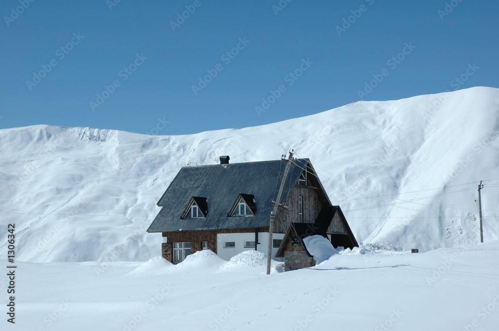 house in mountains