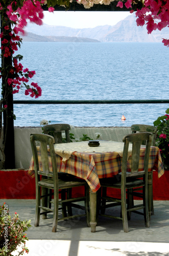greek island taverna scene