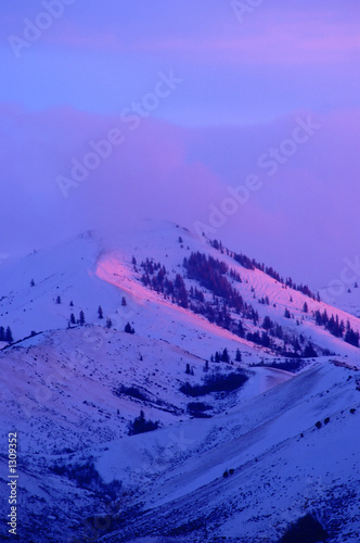 mountain sunset photo