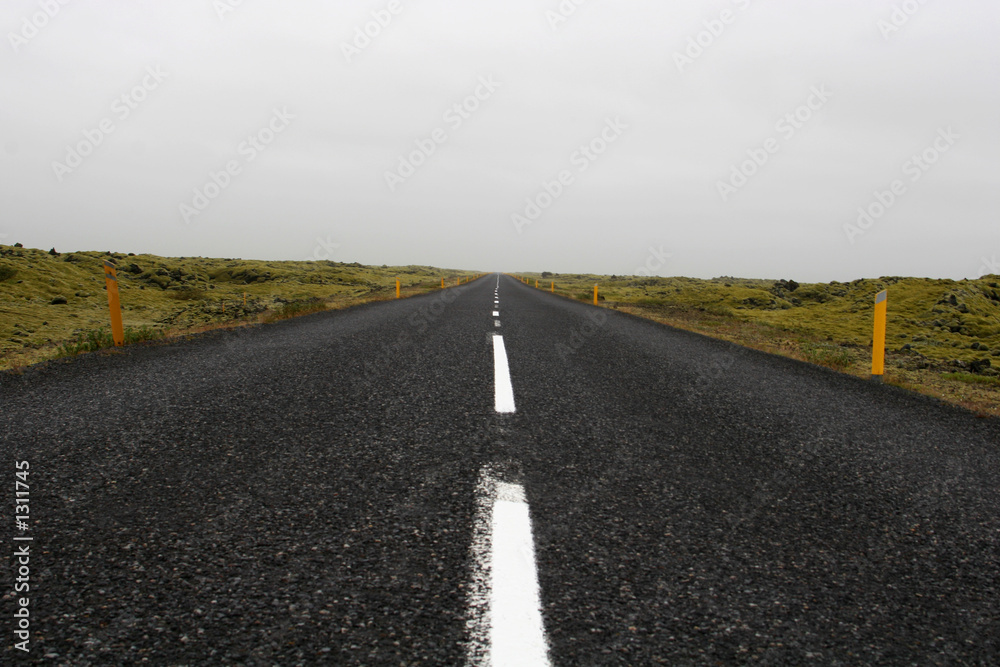 on a dark desert highway