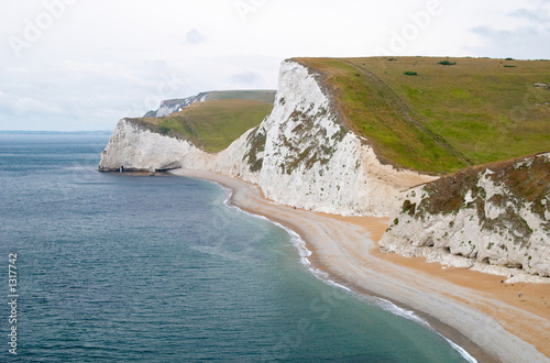 cliff at dorset coast, bournemouth, england photo