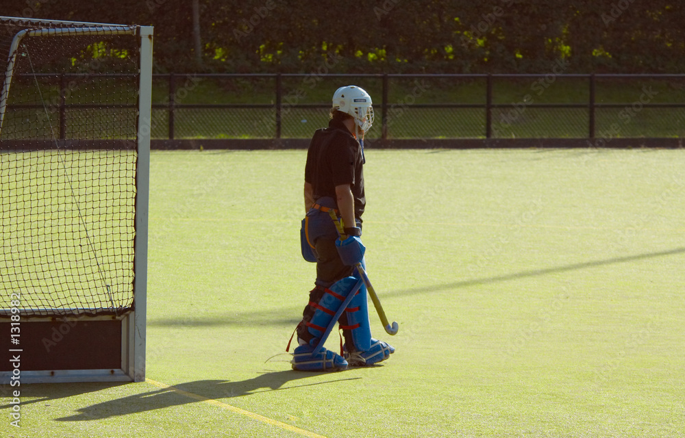 Naklejka premium hockey goalkeeper