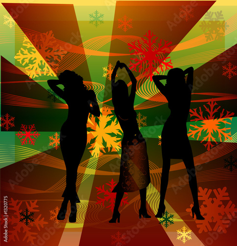 women dancing on a retro ba...