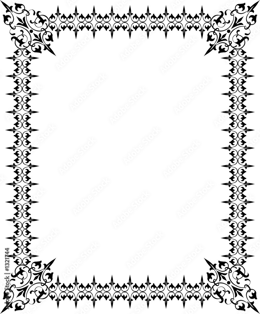 abstract floral frame, elements for design