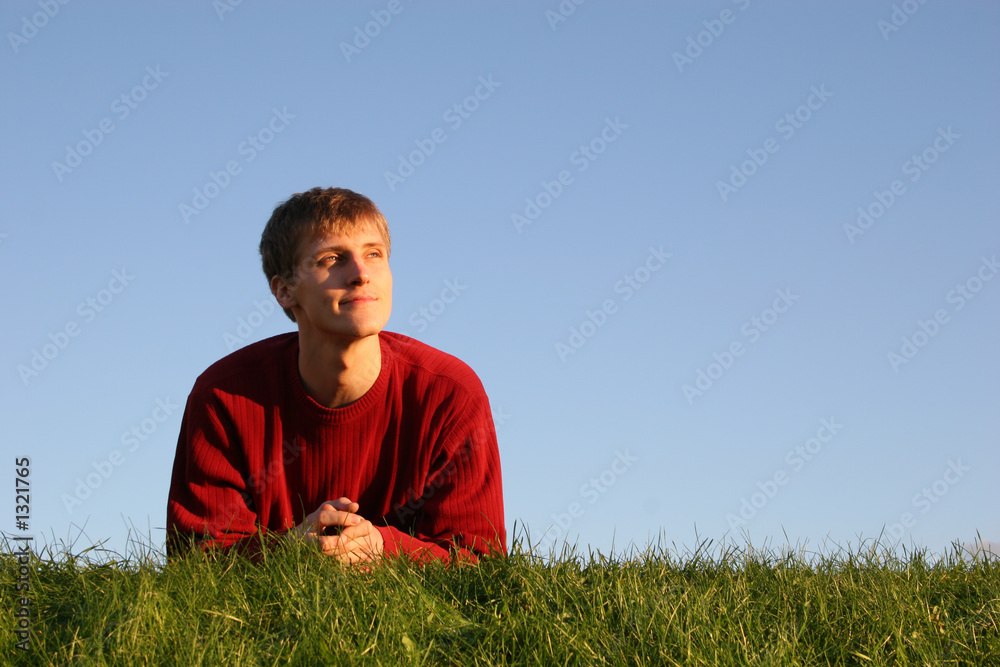 man on grass
