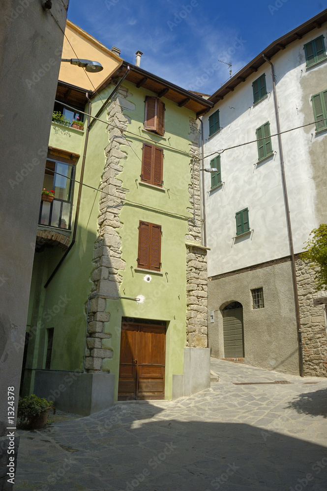 view of varzi pavia italy