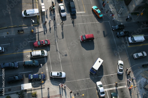 metropolitan intersection birds eye view