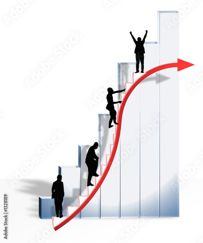 climbing towards profit blue