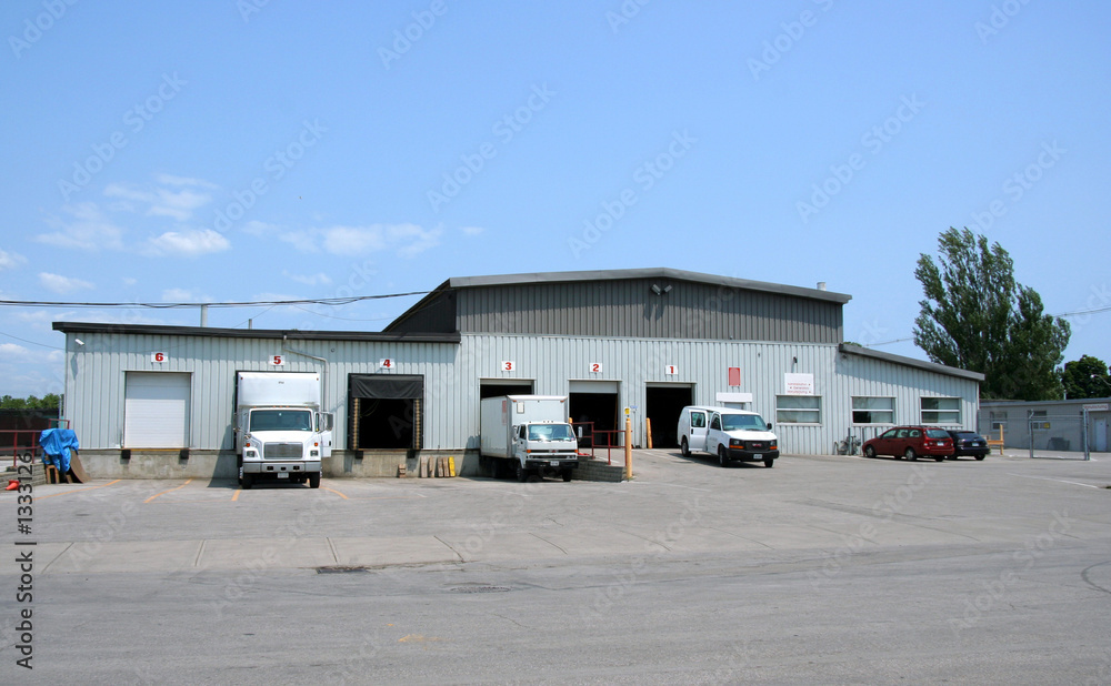 small factory and loading dock Stock Photo | Adobe Stock