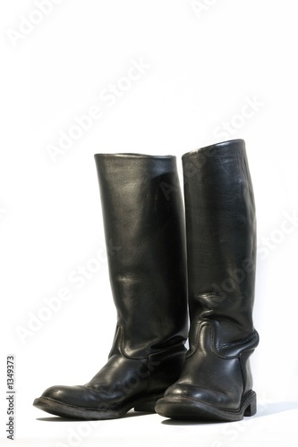 black leather boots
