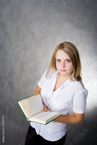 girl with a book photo