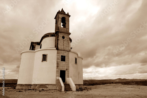 typical church in country, toned in duotone