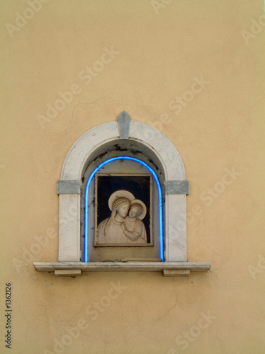 blue neon madonna photo