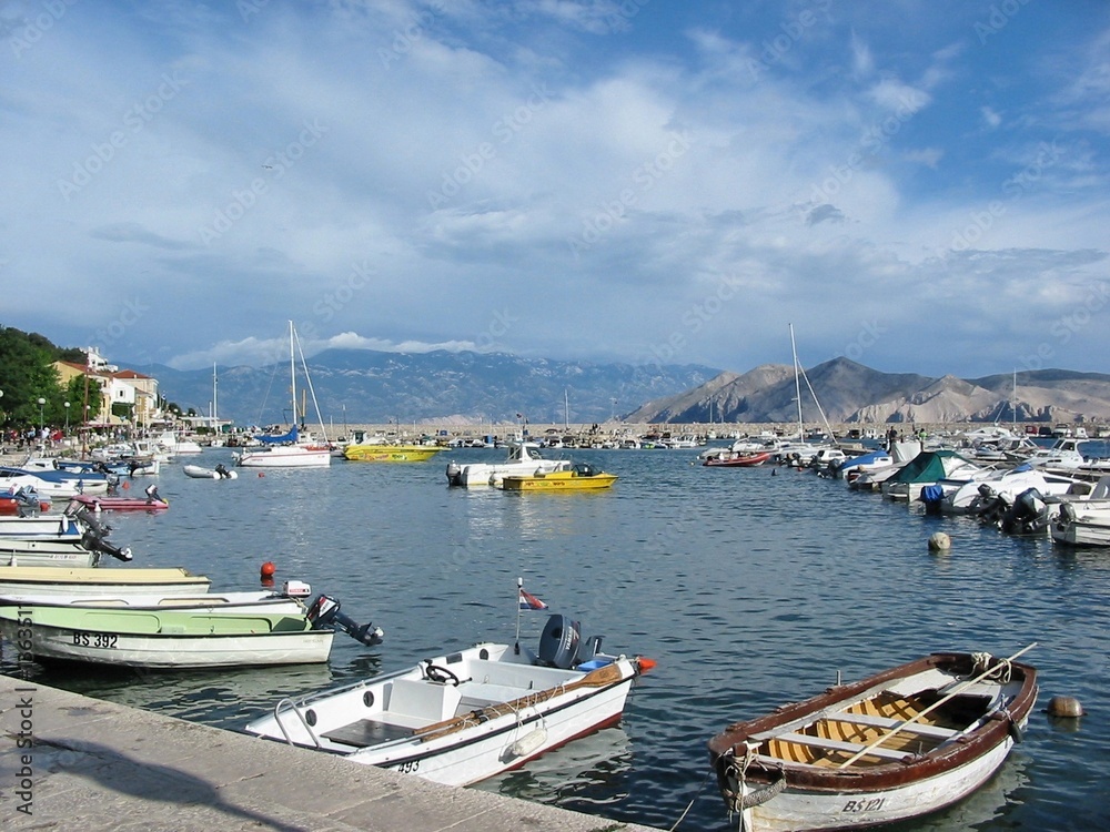 harbour in baska, croatia