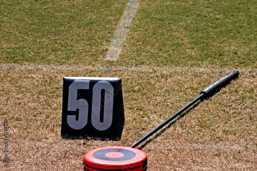 football 50 yard marker photo
