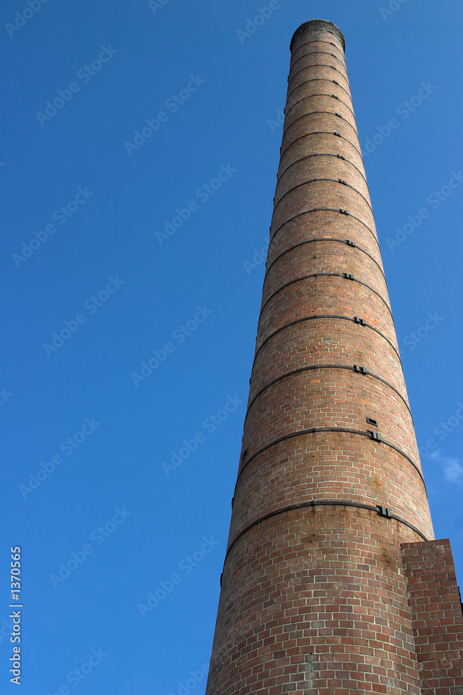 chimney / smoke stack at abandoned factory site