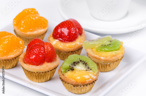 cakes with fruits