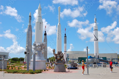 Canvas Print rockets at the kennedy space center