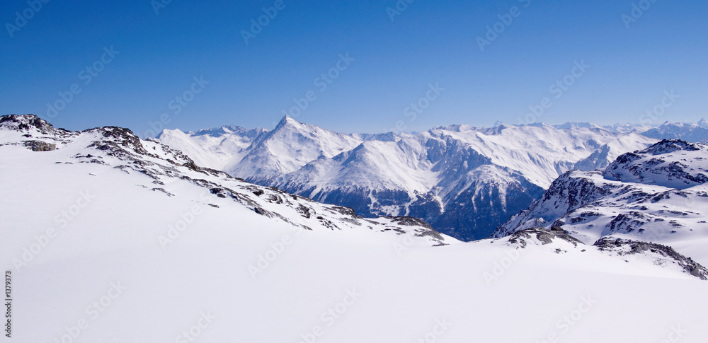 winter alpes view