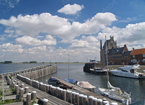 puerto histórico de veere, zeeland. sur de holanda