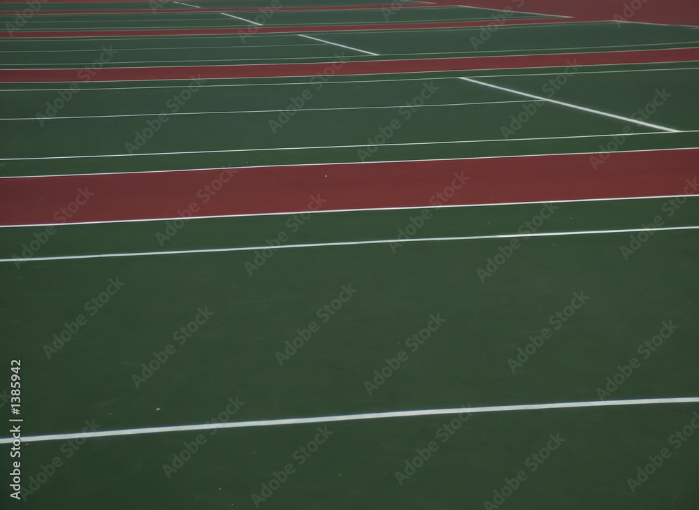 row of tennis courts