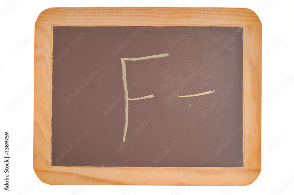 chalkboard with an f minus written on it chalkboard with an f minus written on it