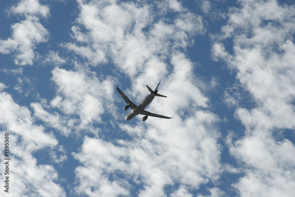 airplane and clouds