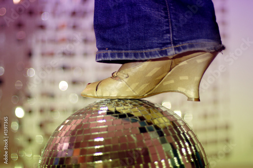 glitterball and shoe photo