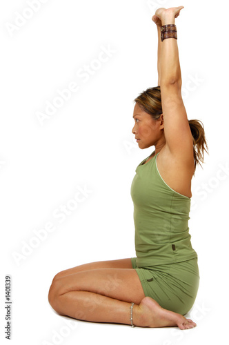 yoga pose hands stretched over head