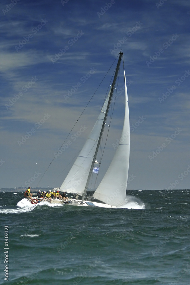 Naklejka premium sailing sport. storm