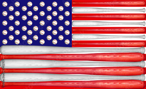 Photography baseball us flag
