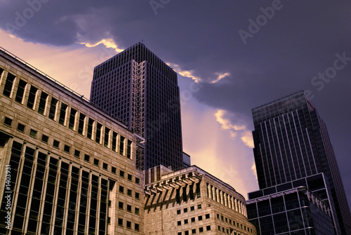 office block threatening sky overhead