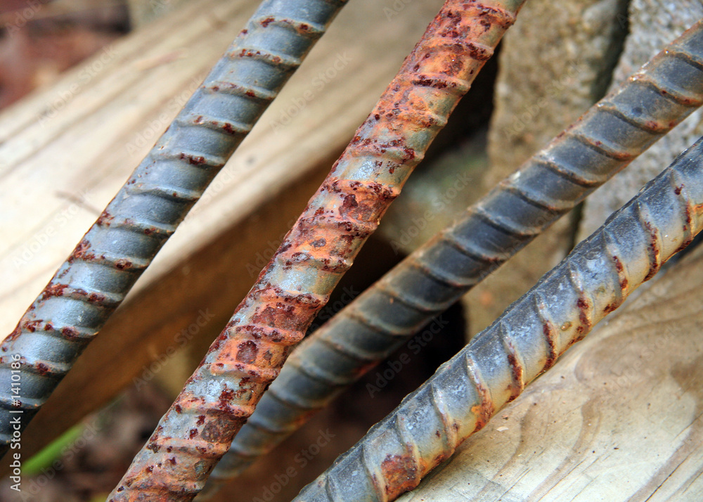 rusty pieces of rebar rusty pieces of rebar