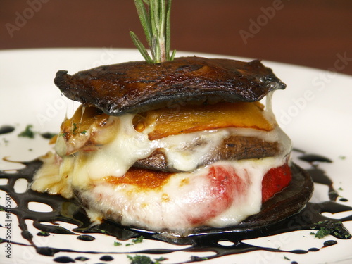 roasted portobello mushroom stack