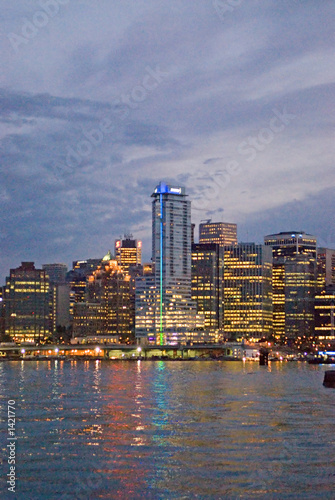 vancouver  bc  night skyline