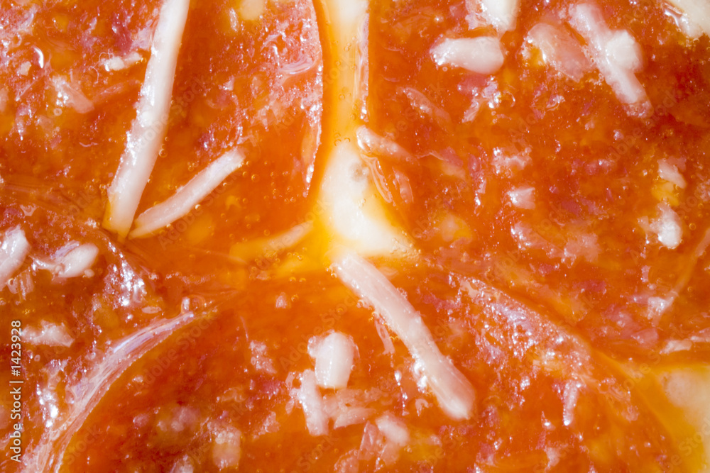 macro shot of hot pepperoni pizza macro shot of hot pepperoni pizza