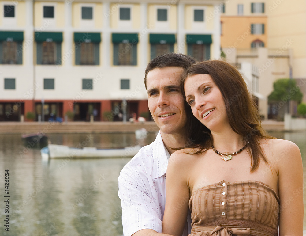 happy couple on vacation happy couple on vacation