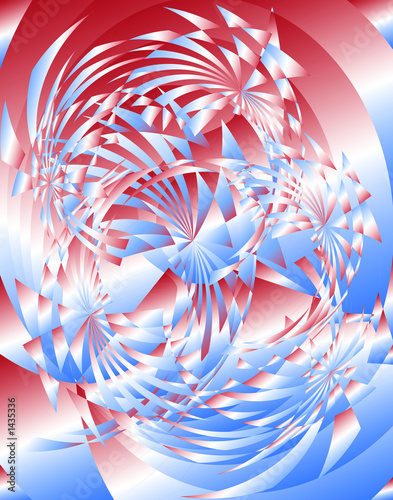 abstract radial fractals, bright