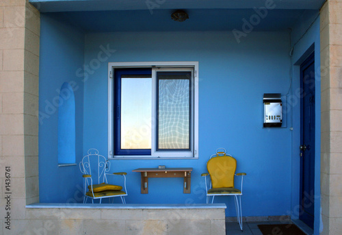 chairs outside the house, greece