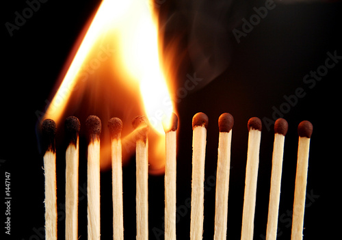 matches in fire