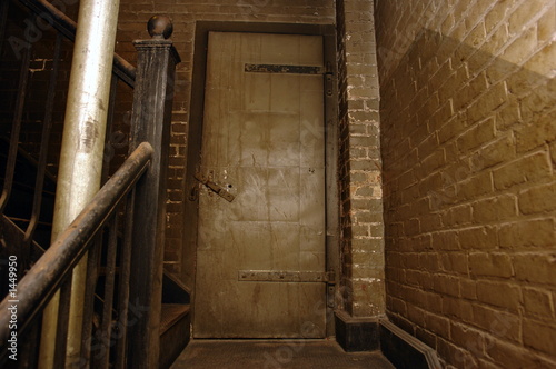 фотографія stairwell in old building three