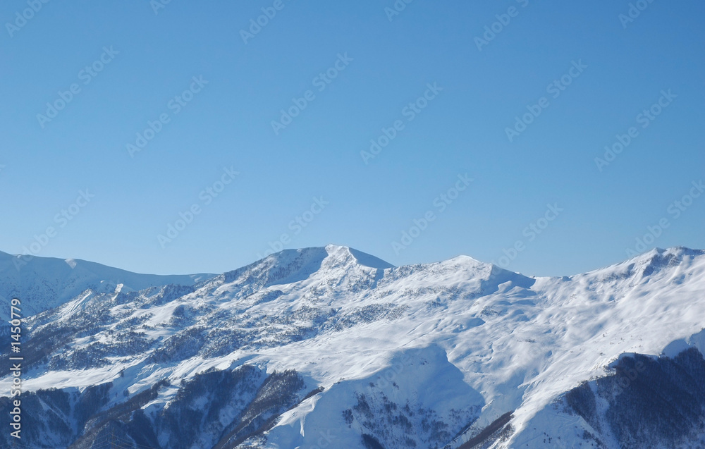 winter mountains under snow - georgia winter mountains under snow - georgia