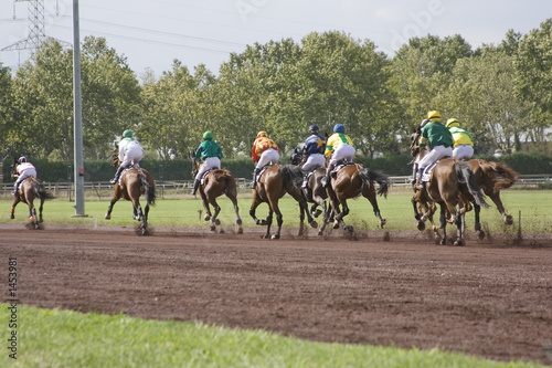 course de chevaux - trot monté © Olivier-Tuffé