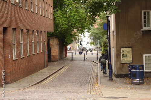 Fototapeta cobbled street in nottingham