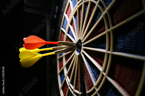 dart board with three darts