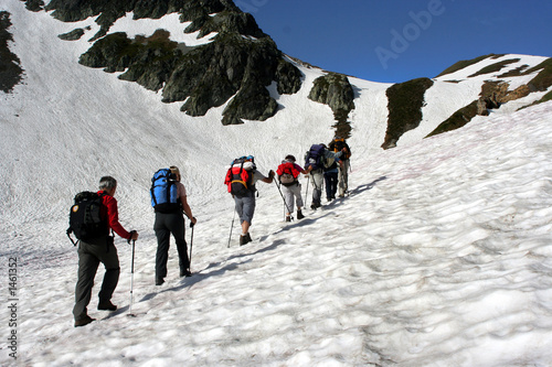 groupe sur le glacier (réf mb23)