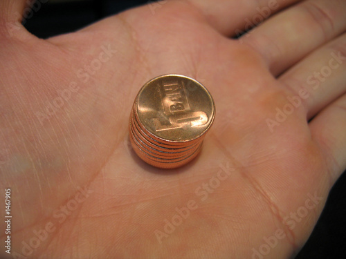holding coins