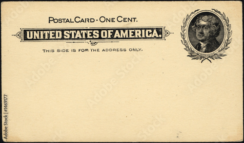 one cent postcard