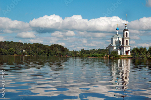 the white orthodox church on volga. tverskaya area